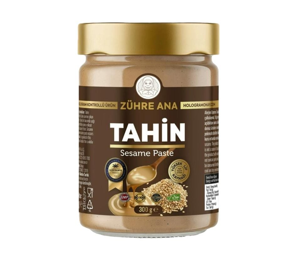 Zühre Ana® Saucen Saseme Paste 300g–100% Sesam, Ohne Zusatzstoff, Intensives Aroma Tahin, 300 g