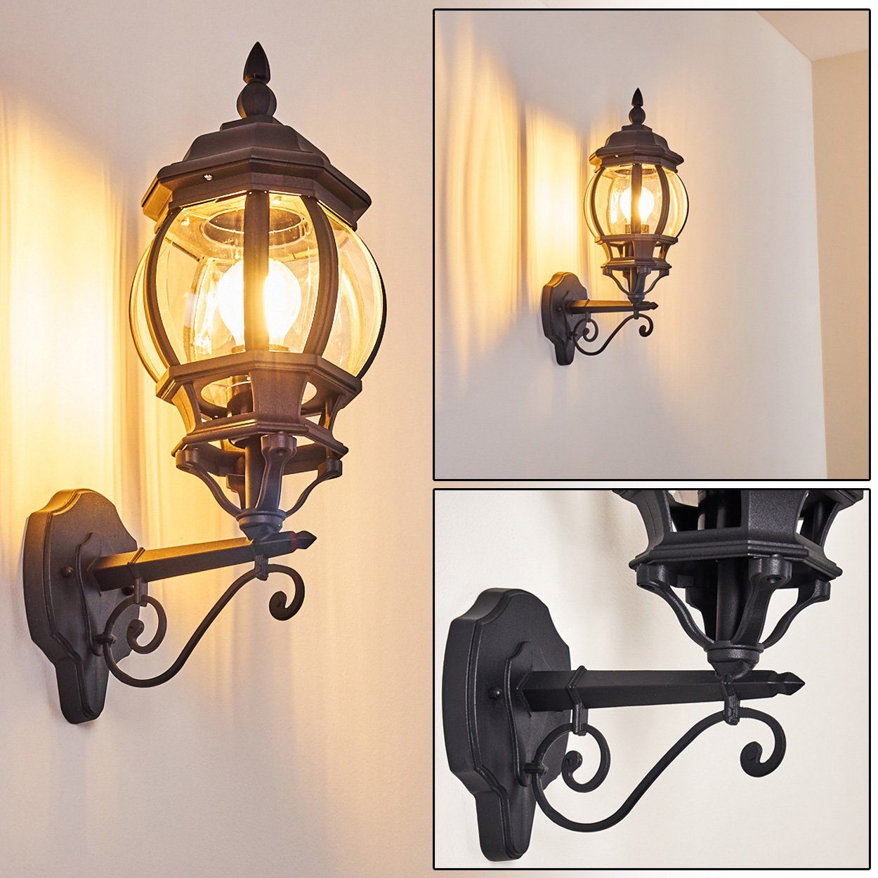 hofstein Außen-Wandleuchte »Meyen« Außenwandlampe Aluguss in günstig online kaufen