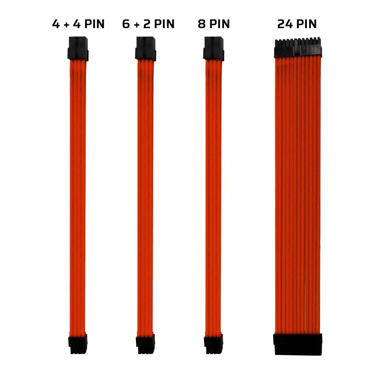 ONE GAMING Kabel-Sleeve-Set - Rot - Computer-Kabel