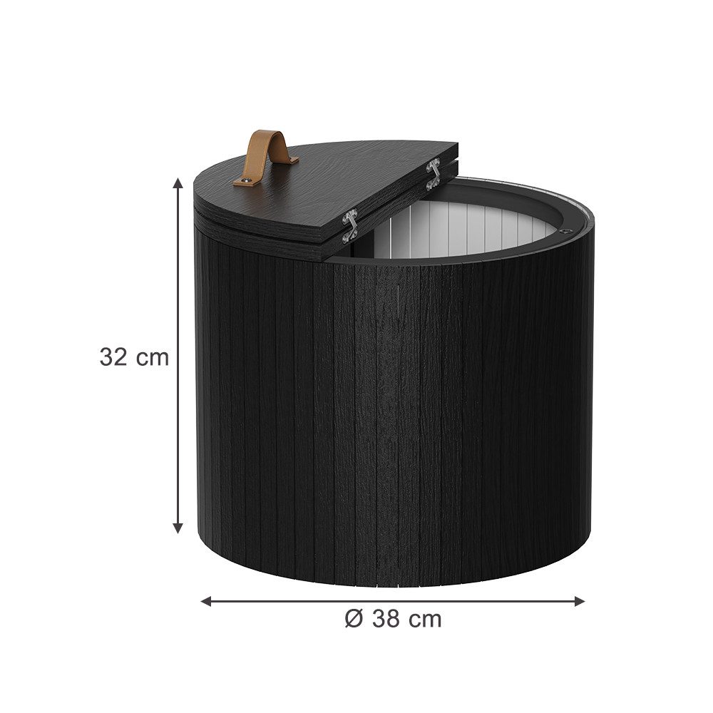 Vicco Couchtisch Tavilo, Eiche/Schwarz, 38 x 38 cm (1-St)