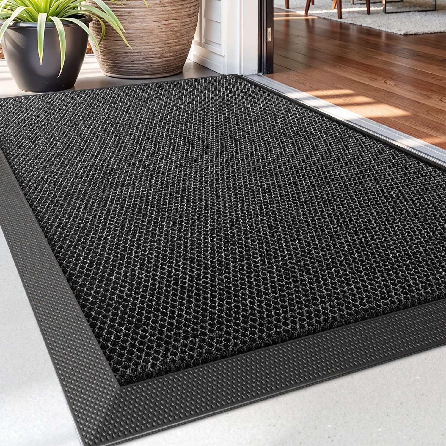 FOUORTUNATE-BEE Fußmatte Fußmatte außen 60x90cm, rutschfeste langlebig robust Fussmatte Aussen, Höhe: 8 mm, wasserdichte Türmatte für die Haustür