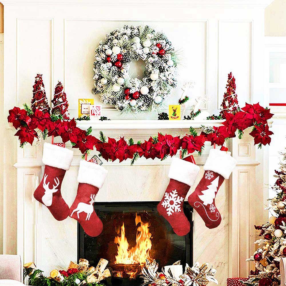 Weihnachtsstrümpfe Geschenkfolie Weihnachtsdeko Taschen, Socken, Elch Weihnachtsgeschenk Rosnek