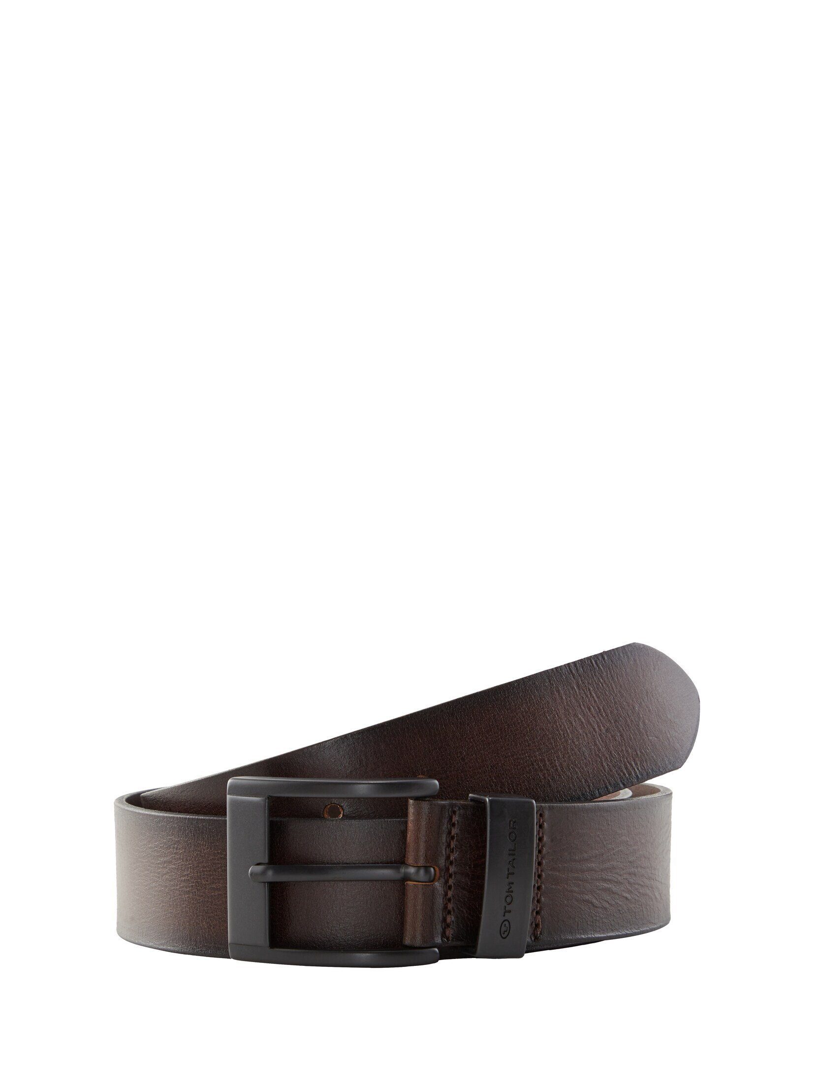TOM TAILOR Ledergürtel Belts TTTHOMAS Ledergürtel mit eckiger Dornschließe