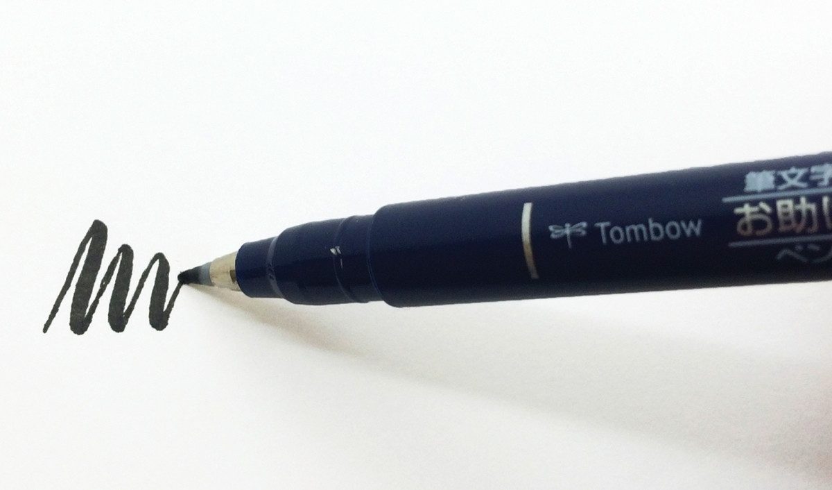 TOMBOW Filzstift Faserschreiber Fudensuke harte Spitze schwarz (6 Stück)
