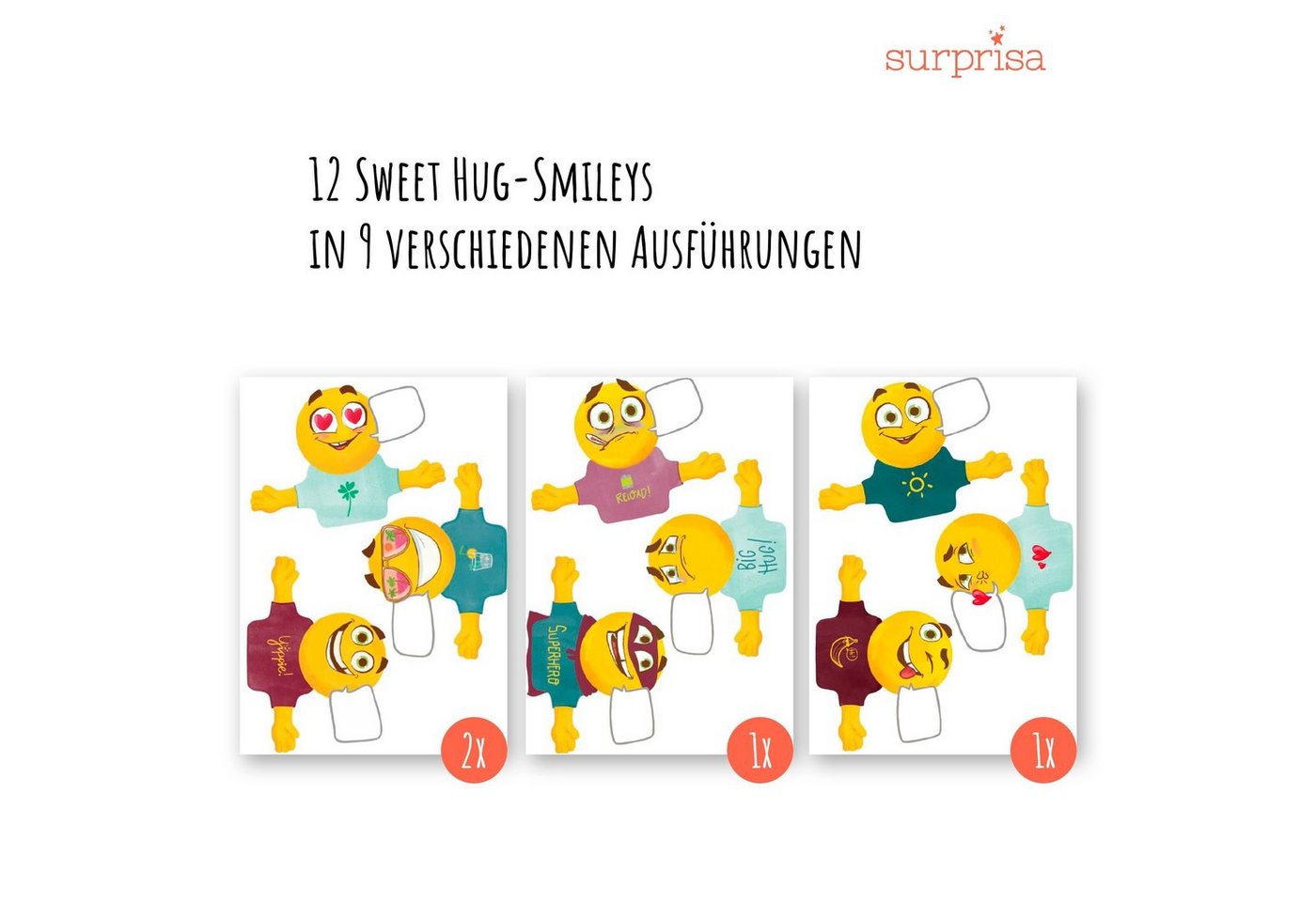 Thumbnail - SURPRISA Grußkarte Sweet Hugs - für individuelle Geschenke, Geschenkkarte mit persönlicher Note für viele kleine Geschen...