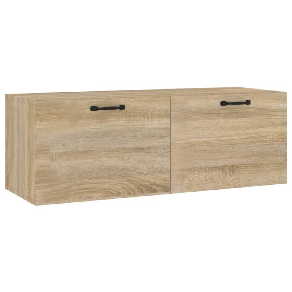 vidaXL Fächerschrank Wandschrank Sonoma-Eiche 100x36,5x35 cm Eiche (1-St) Holzwerkstoff Sonoma