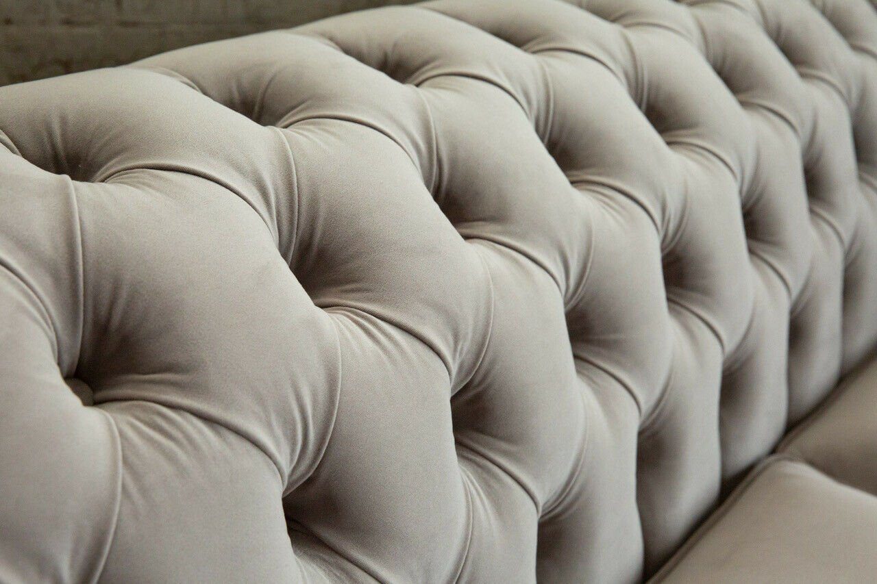 Sitzer 225 cm Chesterfield Chesterfield-Sofa, Design JVmoebel 3 Couch Sofa Sofa
