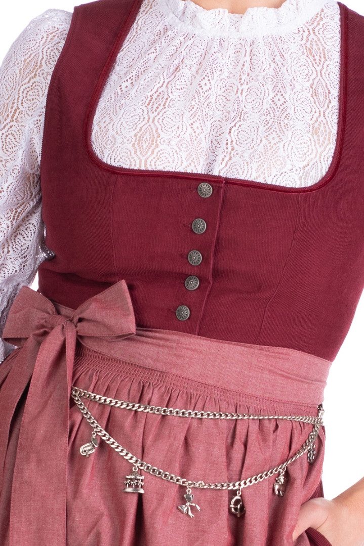 Hammerschmid Dirndl Cord Dirndl 2tlg. - ALMSEE - dunkelrot