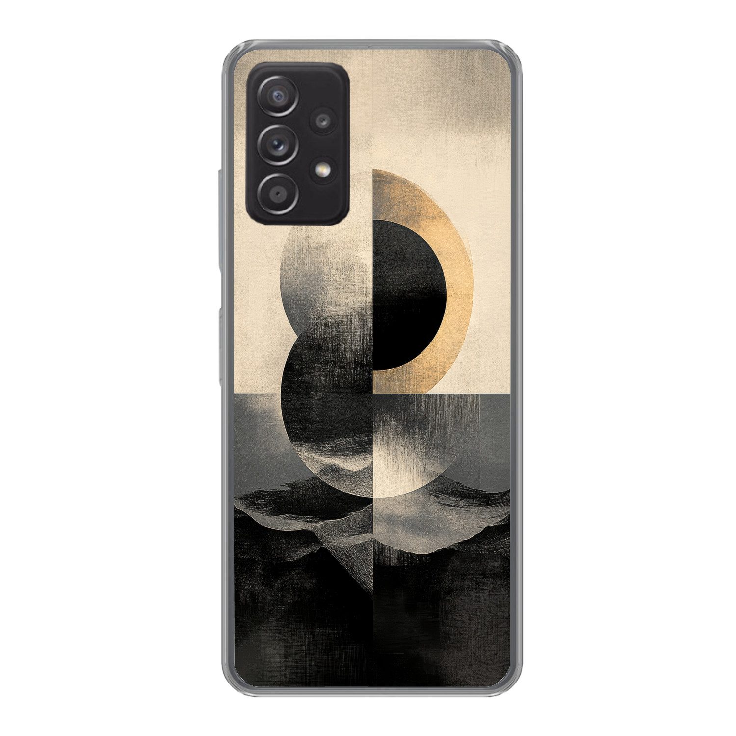 MuchoWow Handyhülle für Samsung Galaxy A53 5G Kreise - Schatten - Abstrakt, Phone Case, Silikon, Schutzhülle Dünn