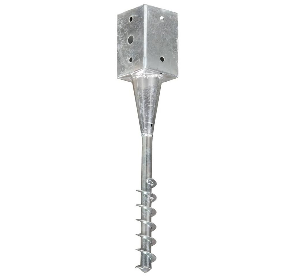 Thumbnail - vidaXL H-Pfostenanker Erdspieße 2 Stk. Silbern 9×9×56 cm Verzinkter Stahl, (2-St)