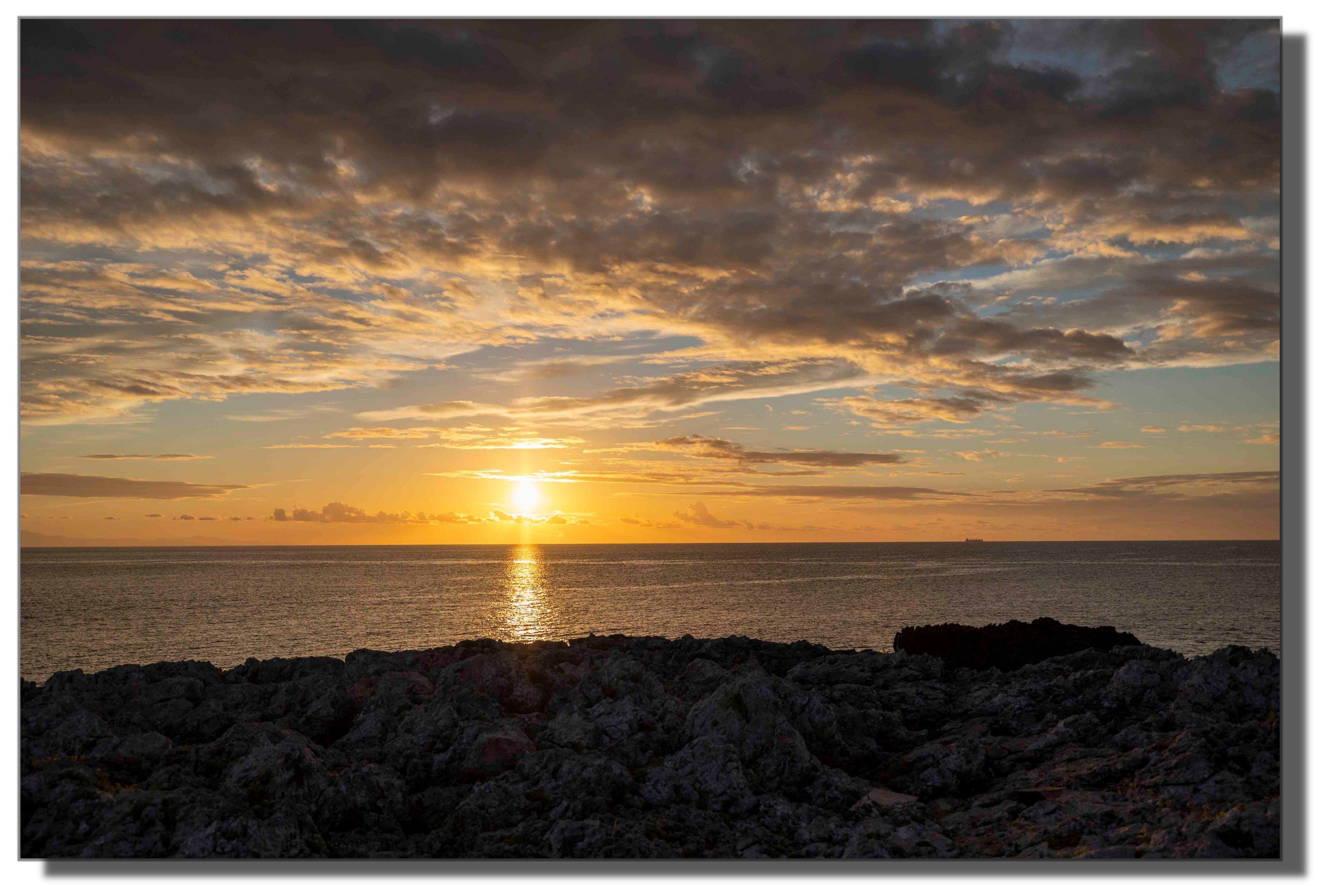 Victor (Zenith) Acrylglasbild Acrylglasbild "Sonnenuntergang am Meer" - Größe: 80 x 120 cm, Landschaften, in 80x120 cm, Glasbilder Meer, Bilder Strand Landschaft
