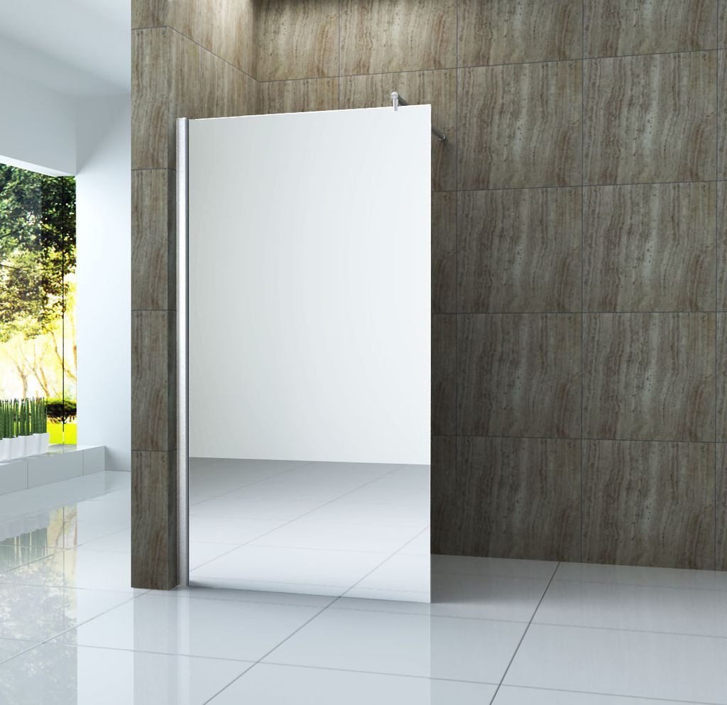 Alphabad Walk-in-Dusche 10 mm Spiegelglas Duschtrennwand günstig online kaufen