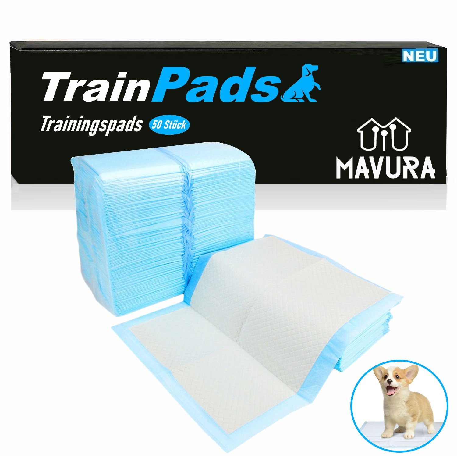 Hundetoilette TrainPads XXL Trainingsunterlagen ultra saugfähige Welpenunterlagen