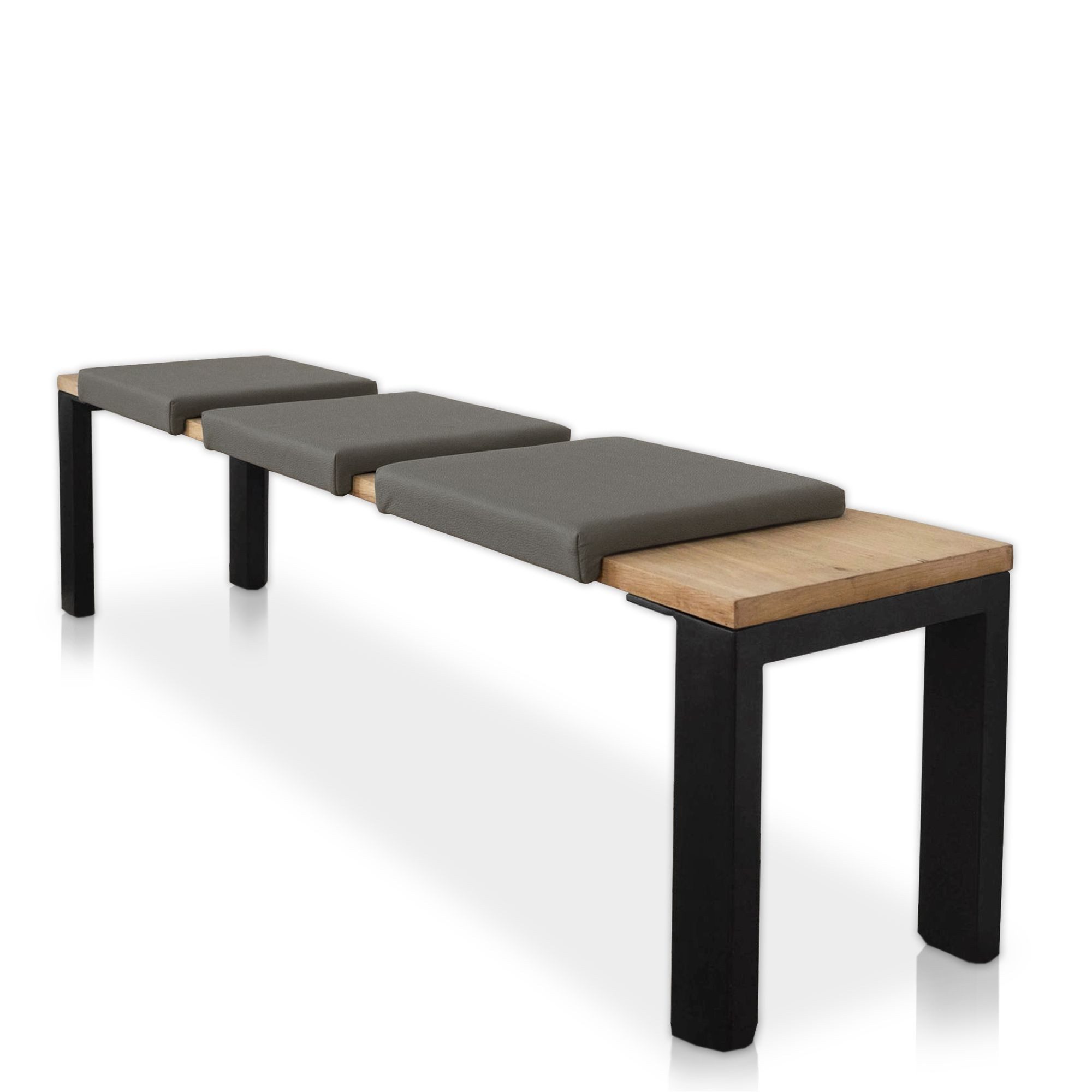 Lycce Bankauflage Sitzkissen Klemmkissen mit 1 Leiste 35cm Klemmtiefe Lederimitat, (1 St)
