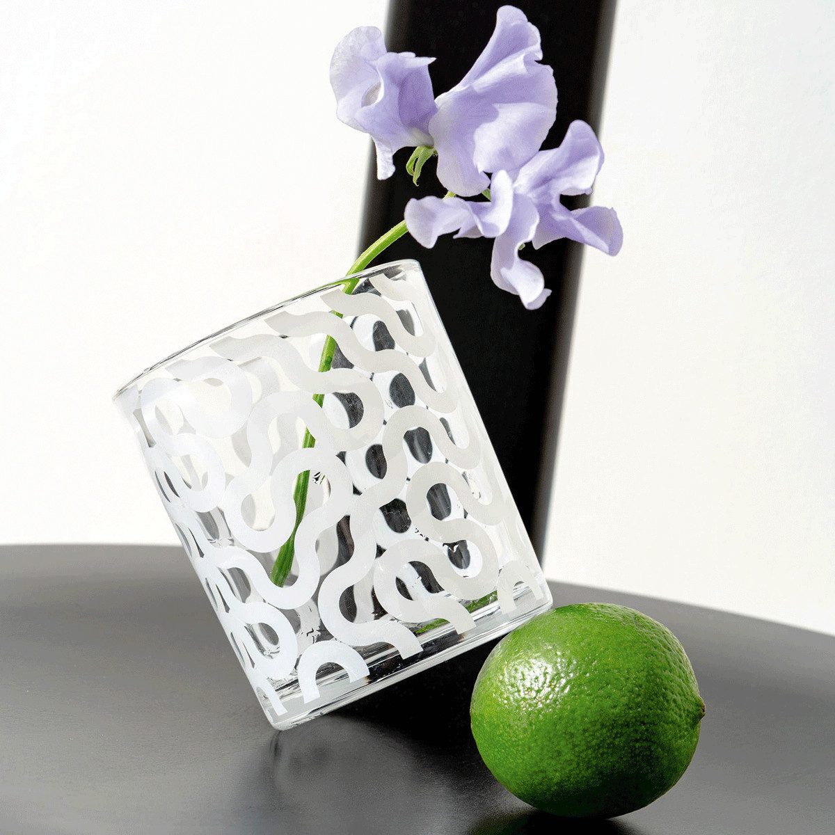 Glas Areaware Dusen Dusen Gläser, Muster, Weiß, 4 Stück