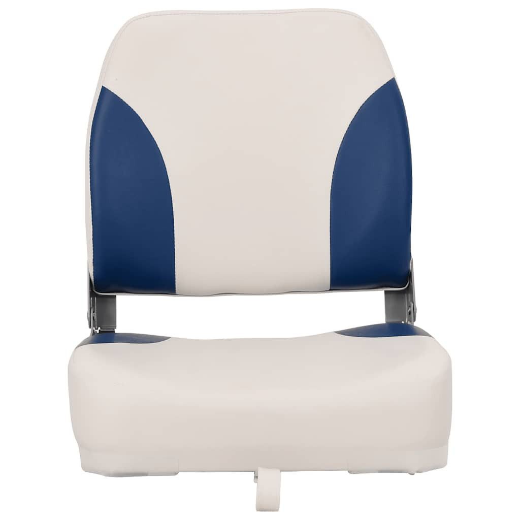 vidaXL Segelboot Klappbarer Bootsitz 2er-Set mit Polster in Blau-Weiß, (2-St)