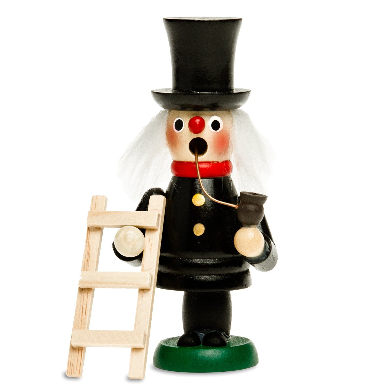 SIKORA Weihnachtsfigur SIKORA RM-G Mini Räuchermännchen aus Holz G2 Schornsteinfeger schwarz