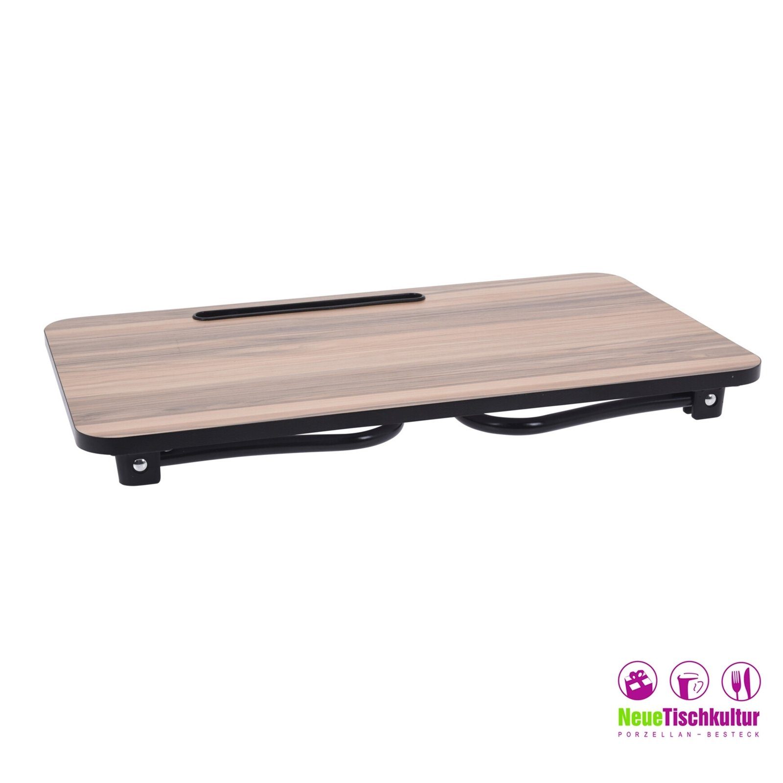 Neuetischkultur Tablett Bett-Serviertisch, klappbare Beine (Stück, Holz/Metall, 1-tlg) Holz, Metall