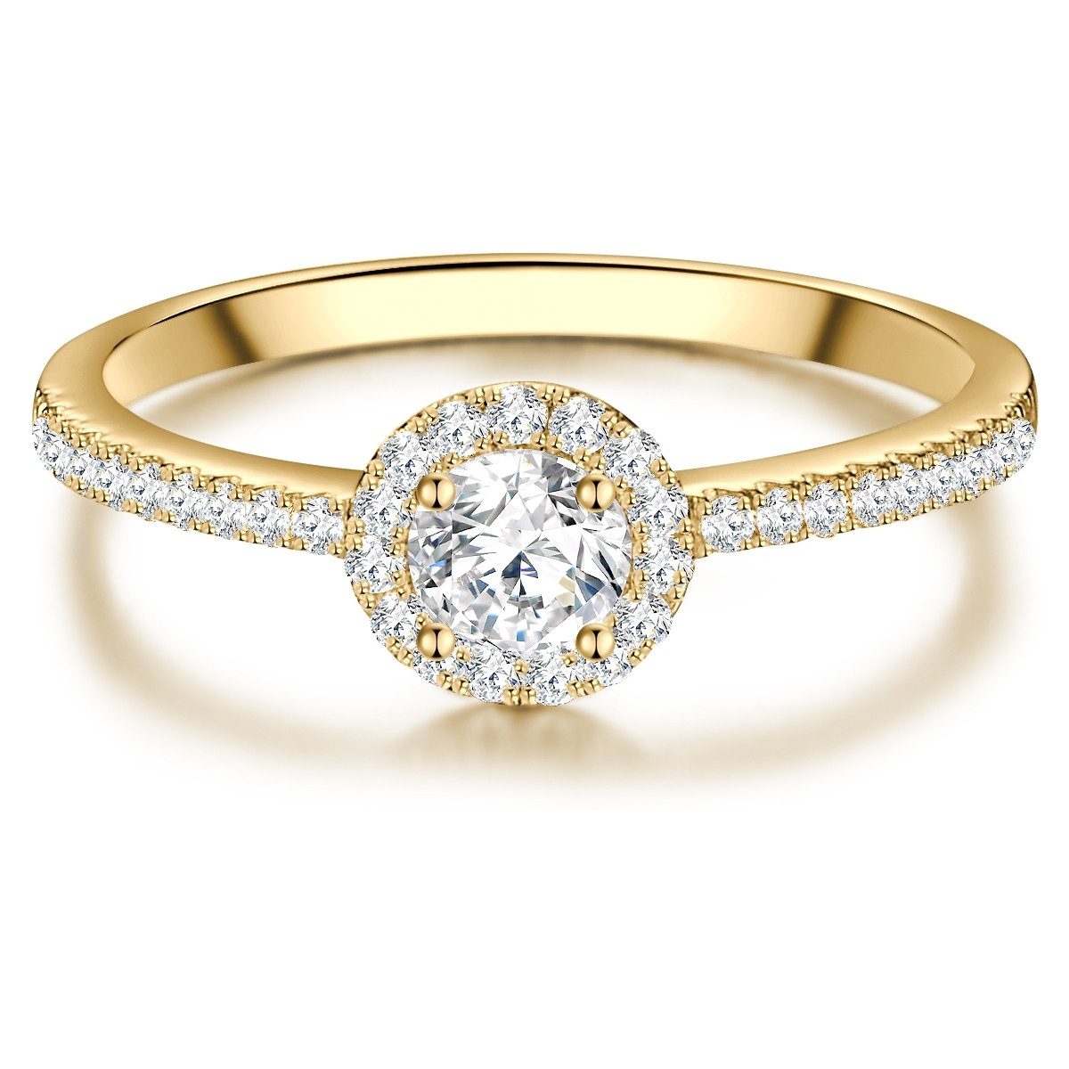 Silberring gelbgold