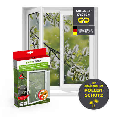 Insektenschutzplissee Fliegengitter Fenster inkl. Pollenschutz 150x130cm zuschneidbar, EASYmaxx, Magnetbefestigung, magnetisch, Moskitonetz