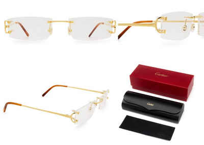 Cartier Sonnenbrille CARTIER CT0092O Gold Piccadilly Окуляриgestell Brille Sonnenbrille Sun