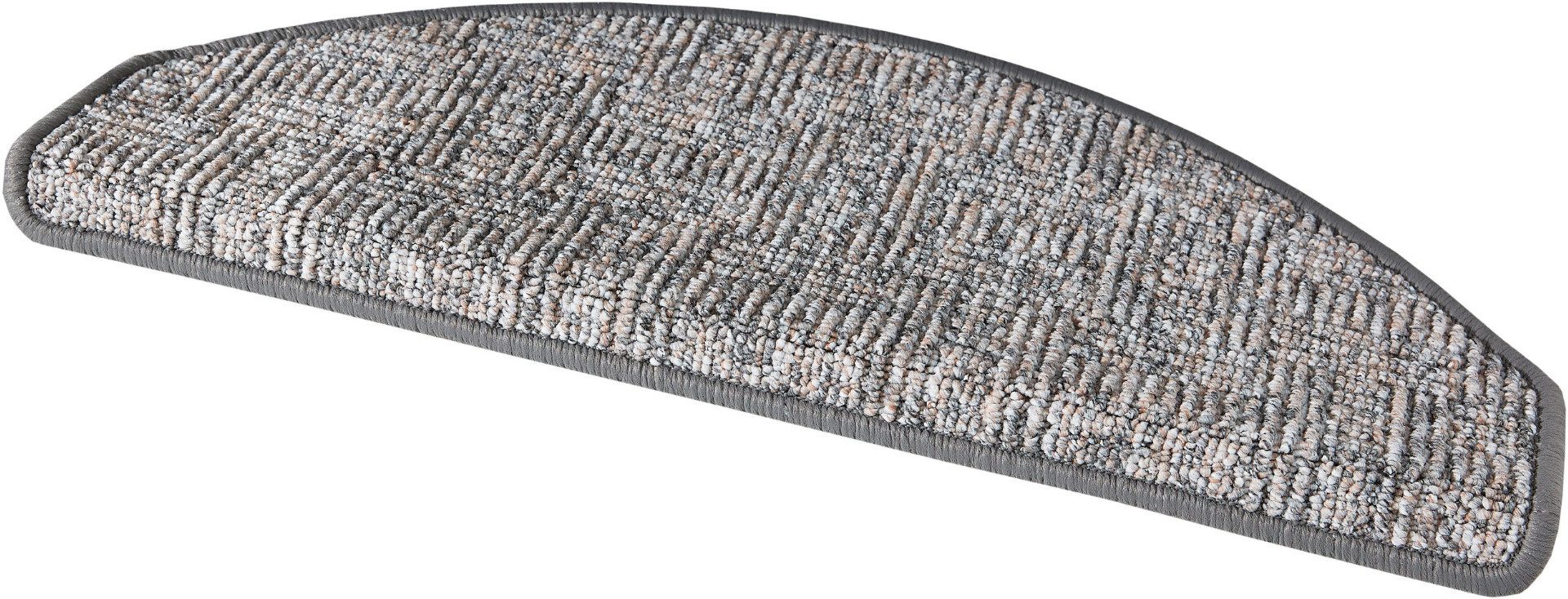 Andiamo Stufenmatte Leo, Made in Poland, halbrund, Höhe: 6 mm, grobe melierte Schlinge, selbstklebend, 15 Stück in einem Set