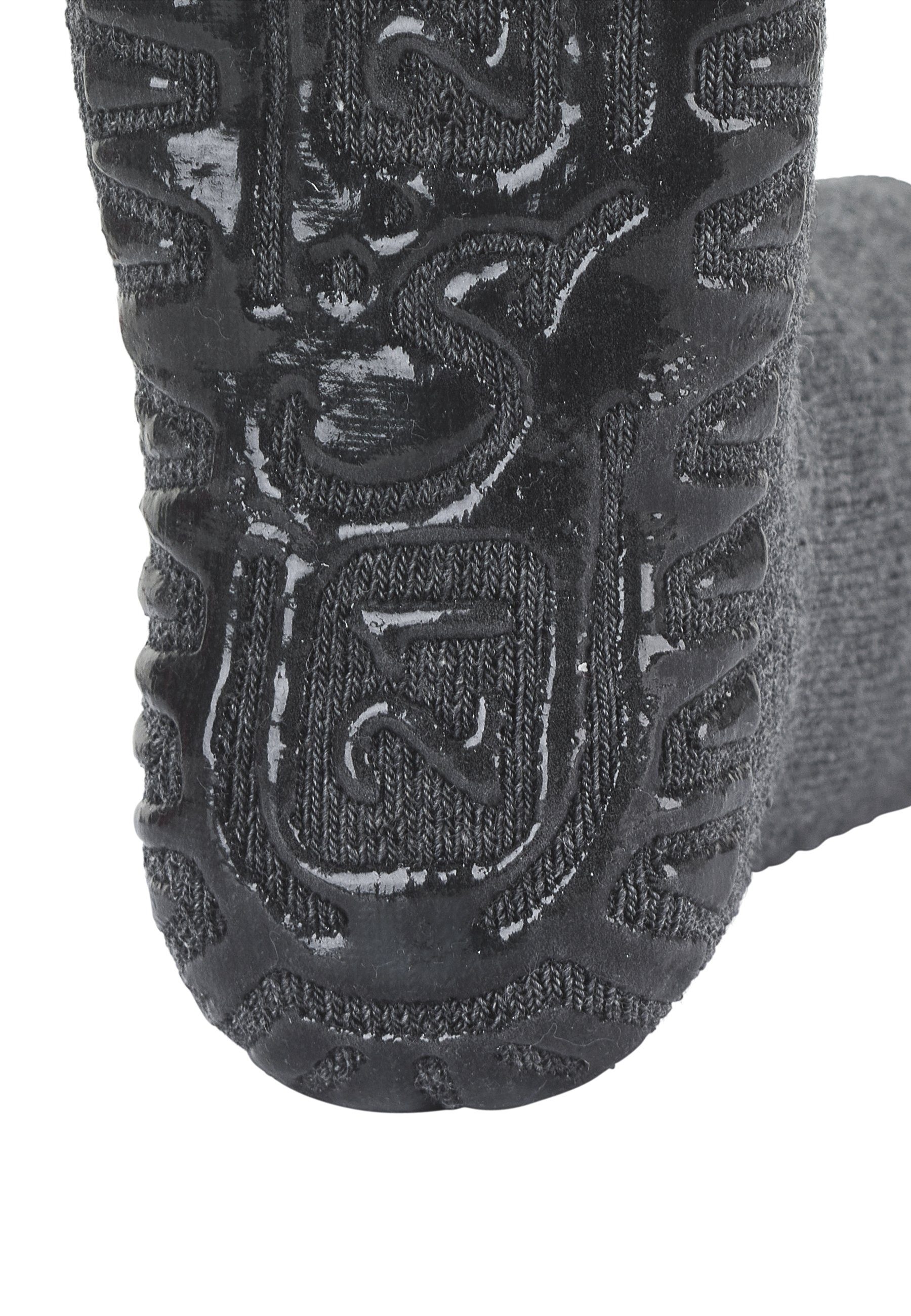 Sterntaler® ABS-Socken Fli Fli SOFT uni (Fliesensocken anthrazit süßen ABS- melange Vollplüsch Sohlenbereich, mit Söckchen Anti-Rutsch-Sohle mit und Rutschsocken Motiven) im
