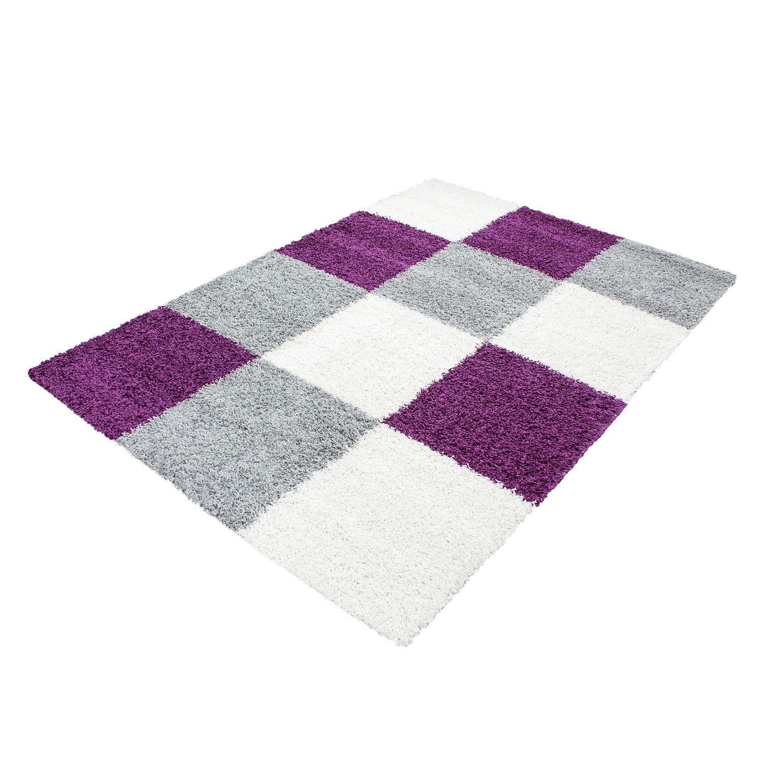 Carpettex Hochflor-Teppich Kariert Design, Läufer, Höhe: günstig online kaufen