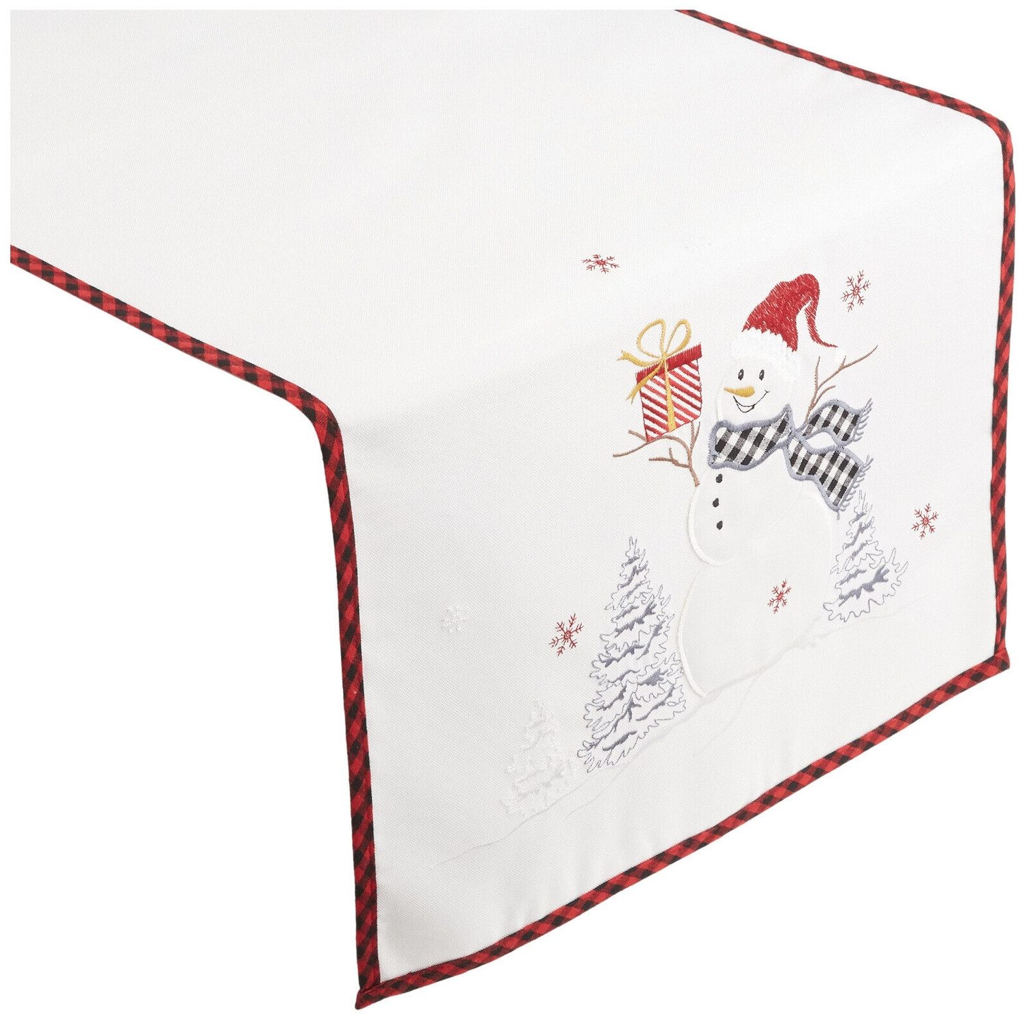 texpot Tischdecke mit Stickerei Schneemann Winter günstig online kaufen