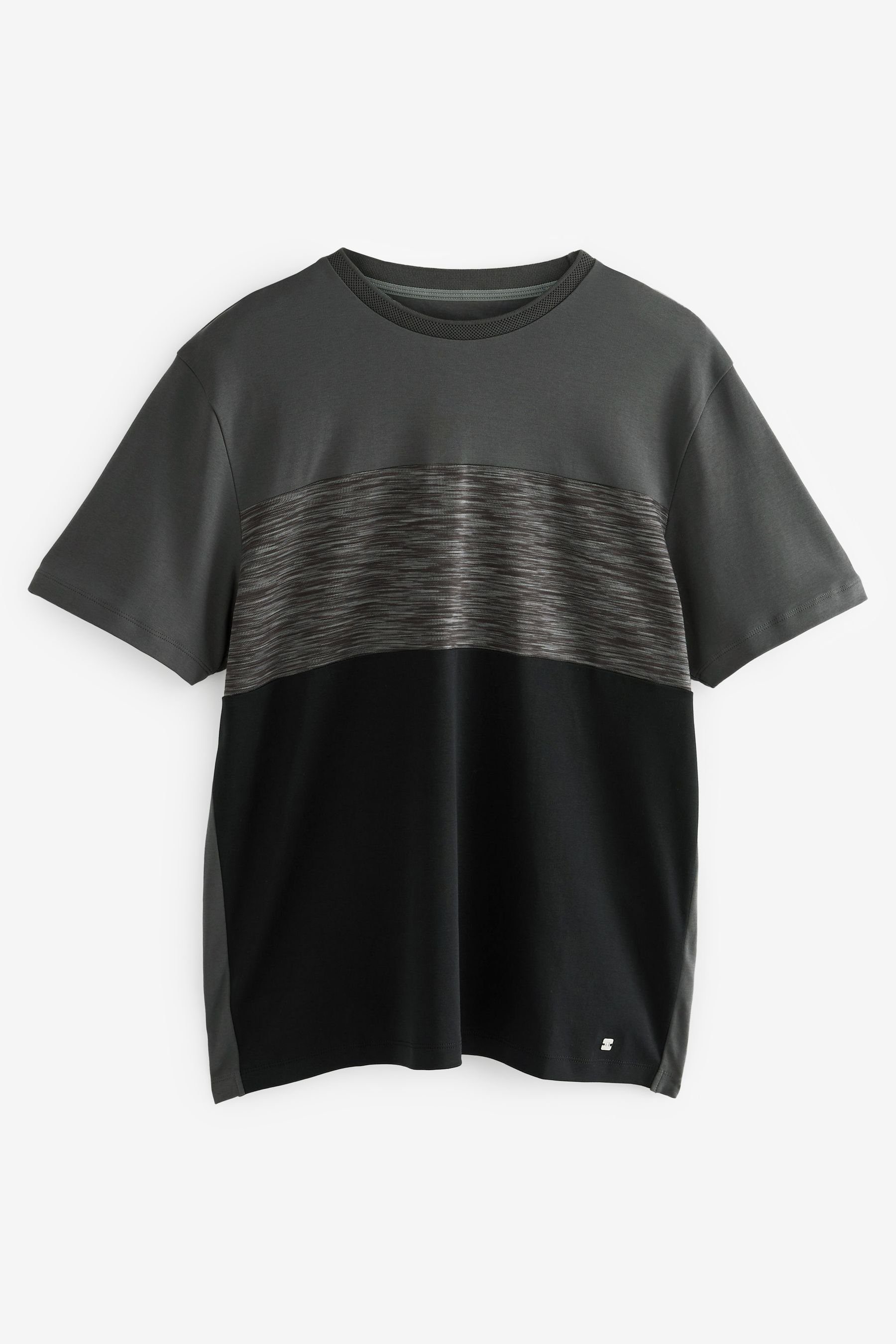 Next T-Shirt Inject in Charcoal Grey Blockfarben (1-tlg) T-Shirt
