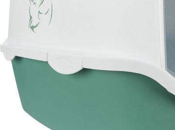 TRIXIE Katzentoilette Vico mit Motivdruck, 40x40x56 cm, grün/weiß
