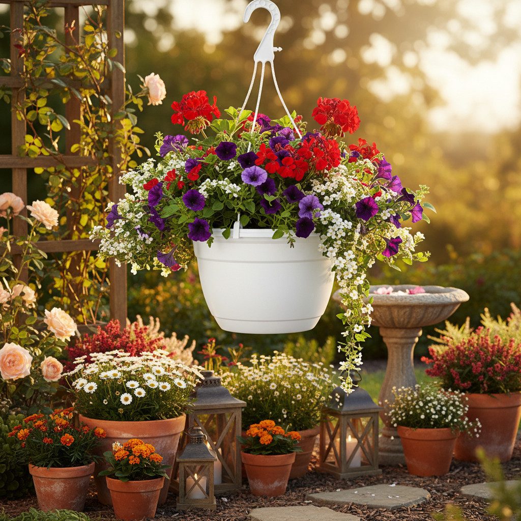 Pöppelmann GmbH & Co. KG Blumenampel Blumenampel Hängeschale Kunststoff wetterfest dekorativ