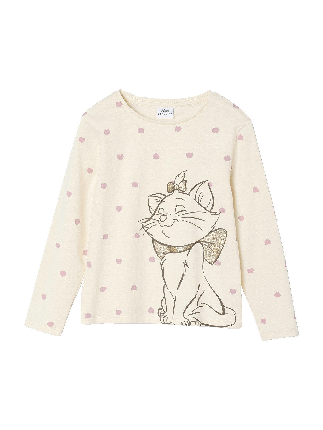 Langarmshirt Mädchen Shirt Disney Animals mit Glitzer-Print