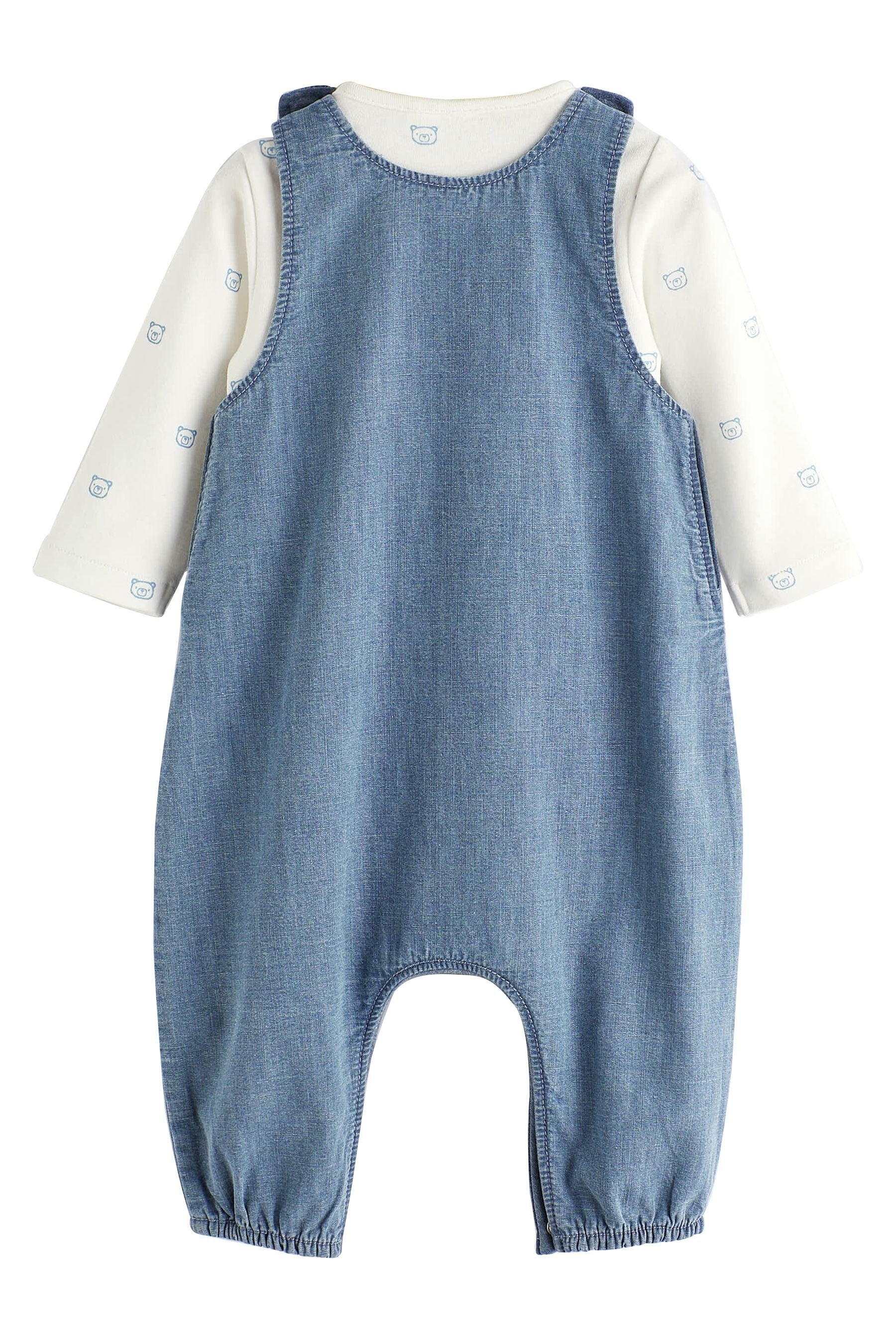 Body & Set Hose im (2-tlg) Next Denim Bodysuit Baby-Latzhose Blue und