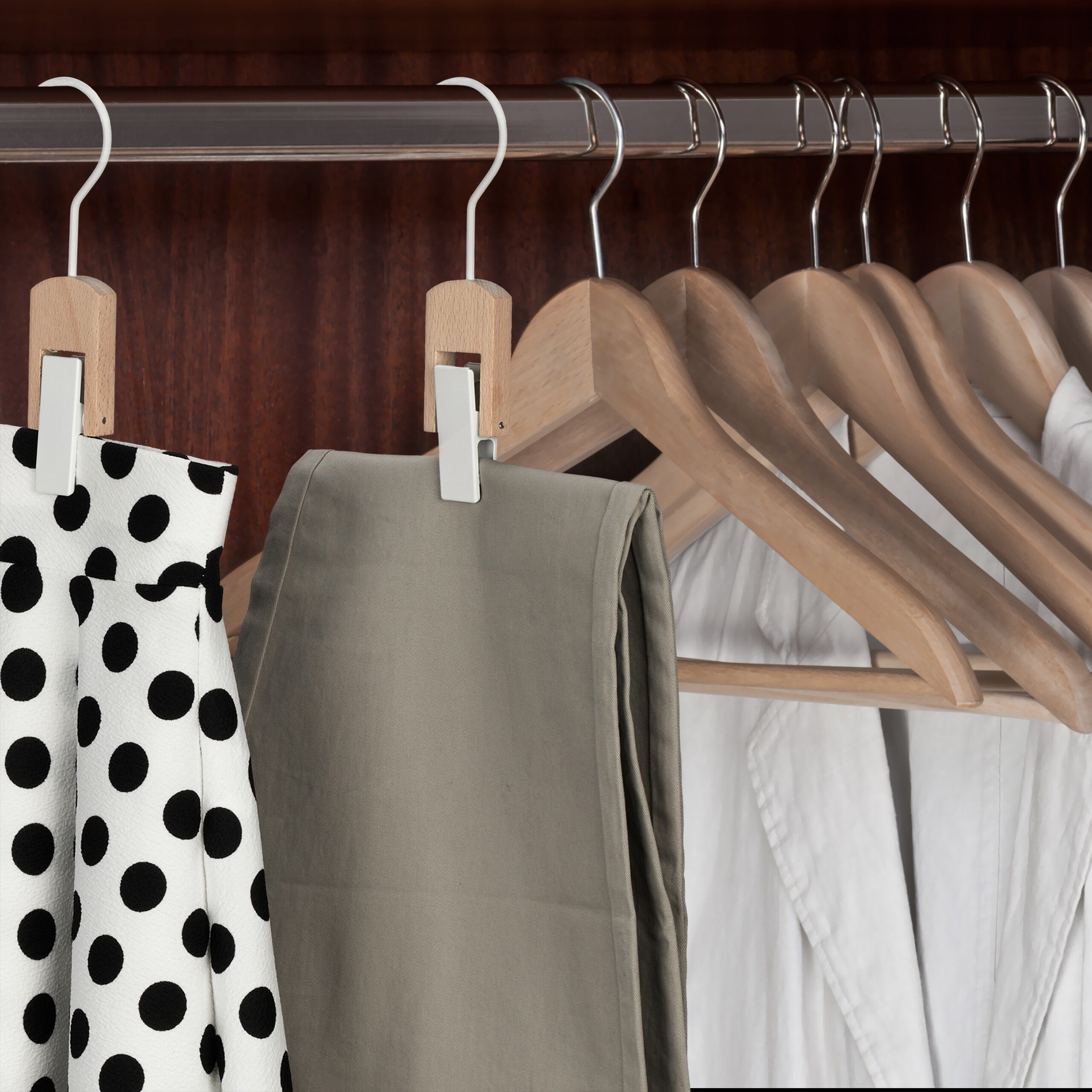 relaxdays Kleiderbügel 10 x weiße Stiefelhaken günstig online kaufen