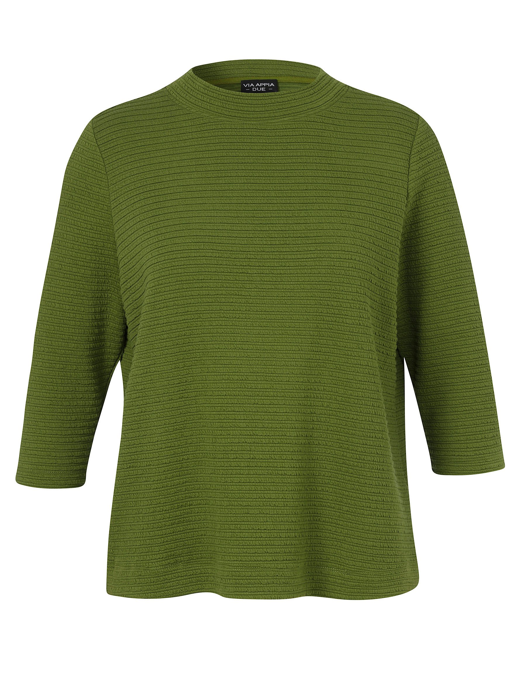 VIA APPIA DUE Shirtbluse T-Shirt Stehkragen 3/4 Arm