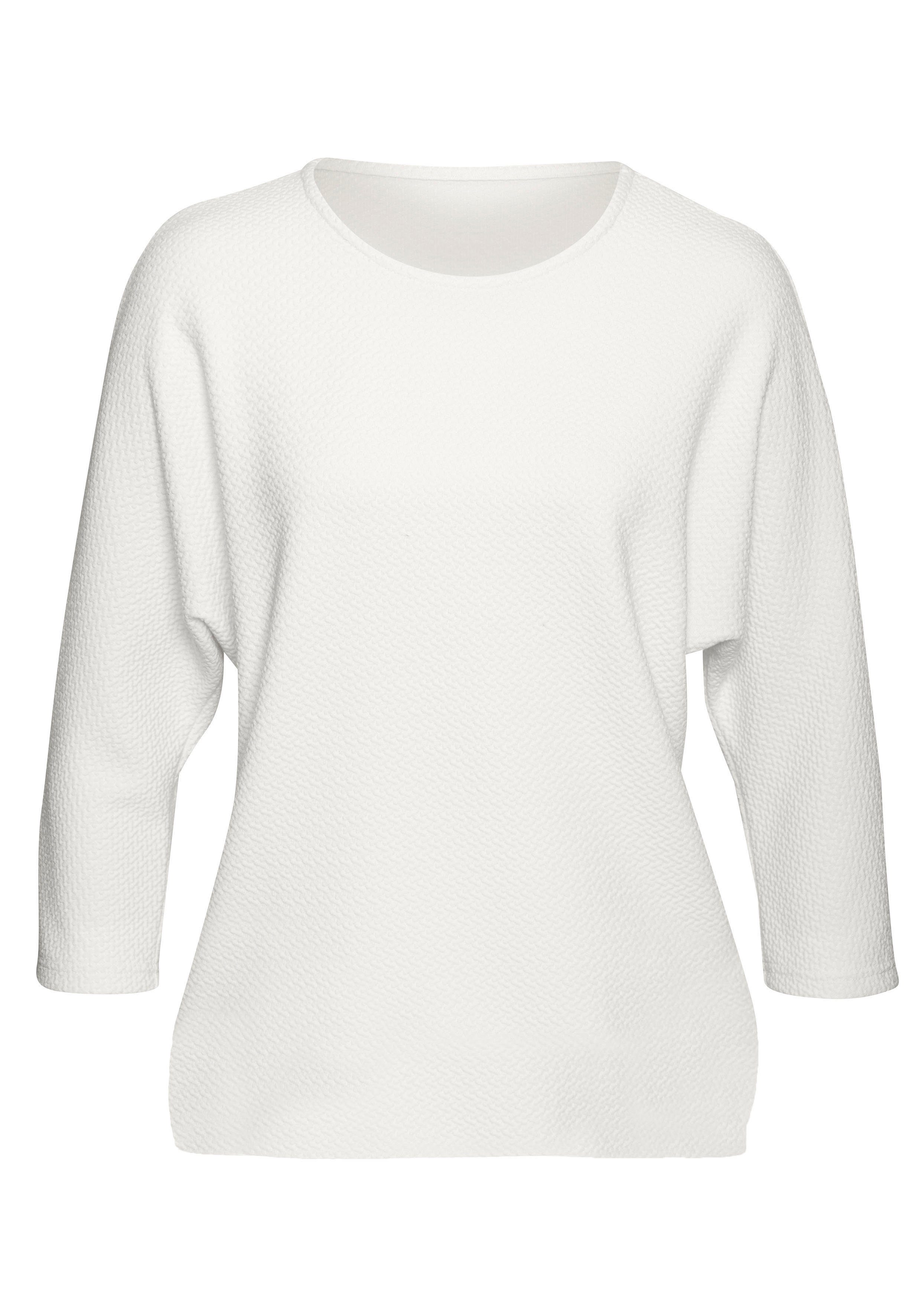 Vivance Langarmshirt "aus bügelfreier Strukturqualität", mit Viskose günstig online kaufen