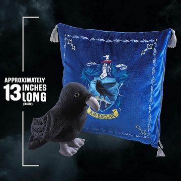 The Noble Collection Merchandise-Figur Harry Potter Kissen Ravenclaw Logo mit Plüsch Maskottchen Rabe, Offiziell lizenziertes Merchandise
