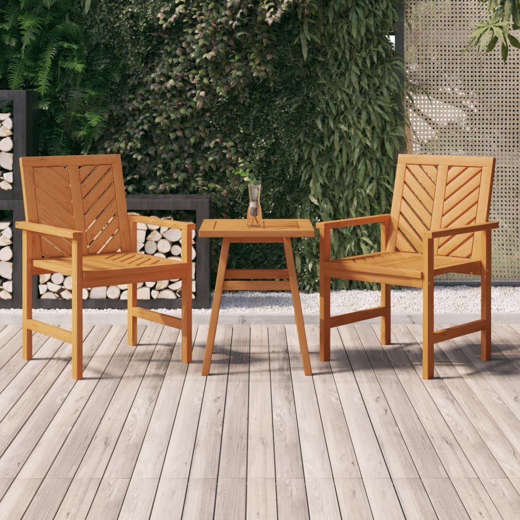 vidaXL Gartenstuhl Garten-Essstühle 2 Stk. Massivholz (2 St)