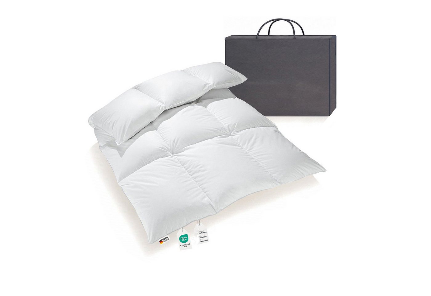 Bettenhaus Breuer Daunenbettdecke Extra warme 100% Winter Daunendecke sibirische Daunen 135x200 1200g, Füllung: 90% Daunen, 10% Federn, Bezug: 100% Baumwolle, Allergikergeeignet