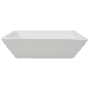 vidaXL Waschbecken Waschbecken Quadratisch Keramik Weiß 41,5 x 41,5 x 12 cm