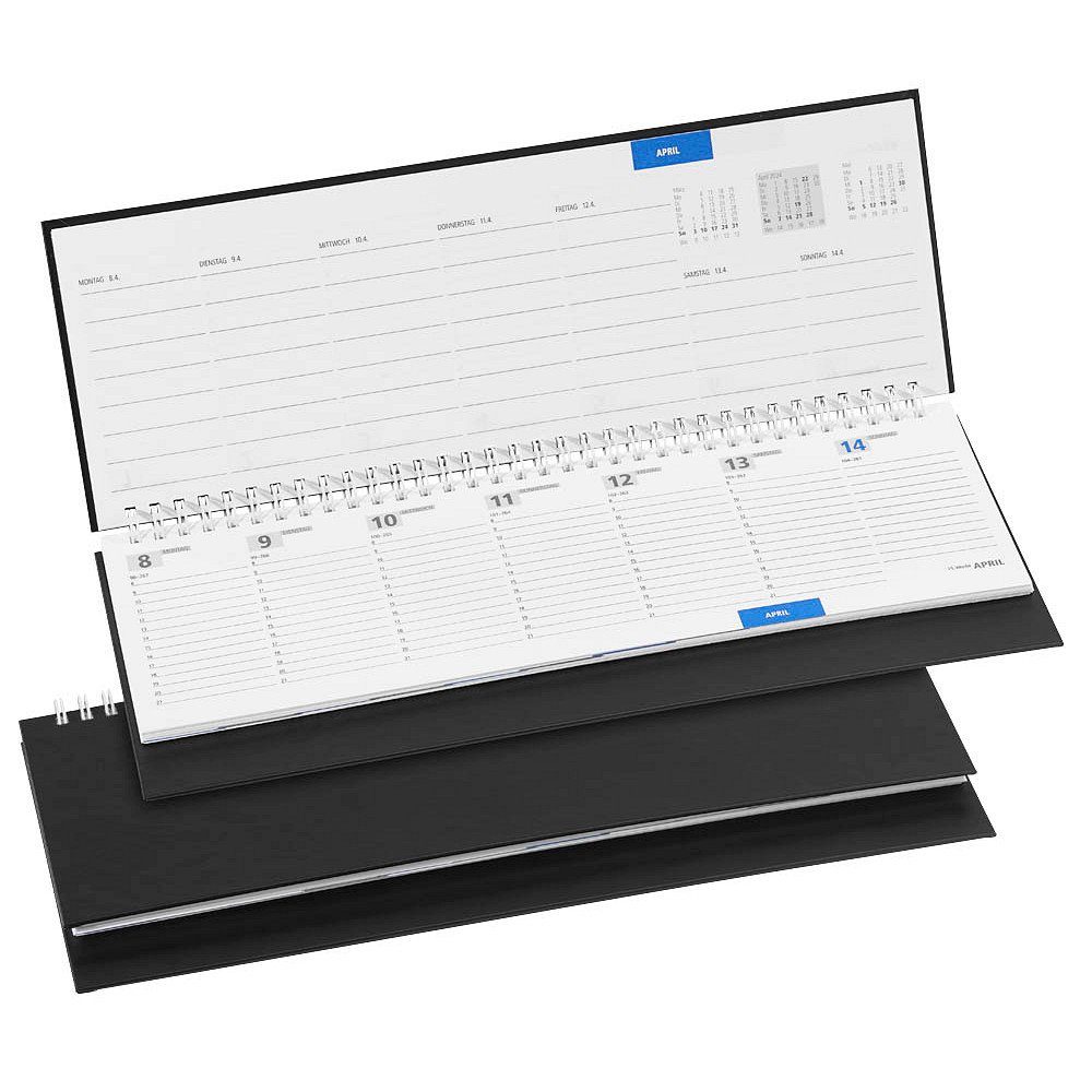 SaphirTec Tischkalender 2 Tischkalender 2025 quer (Wochenplaner)