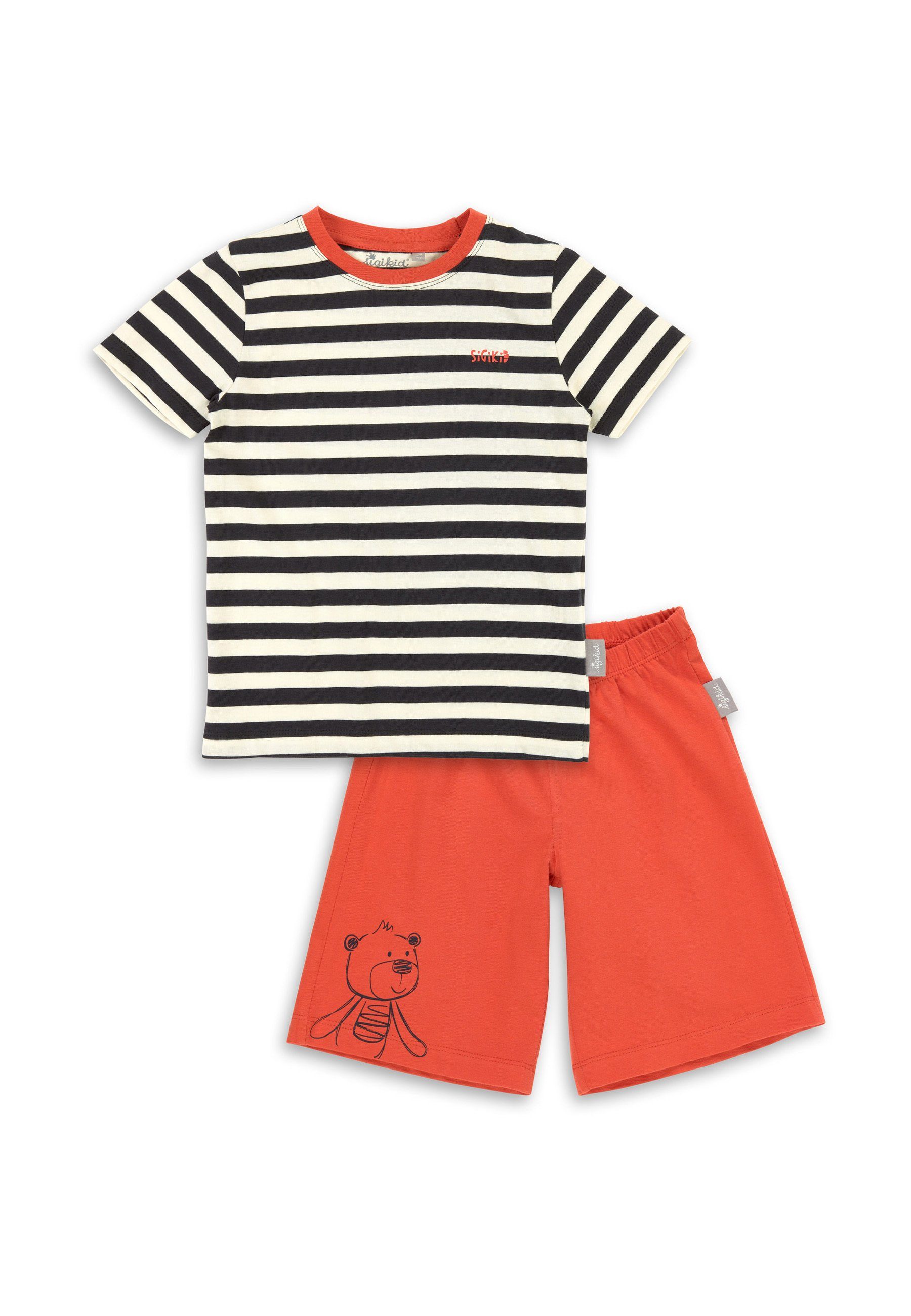 tlg) Sigikid Nachtwäsche Pyjama Pyjama Kinder (2 rot/schwarz/weiß