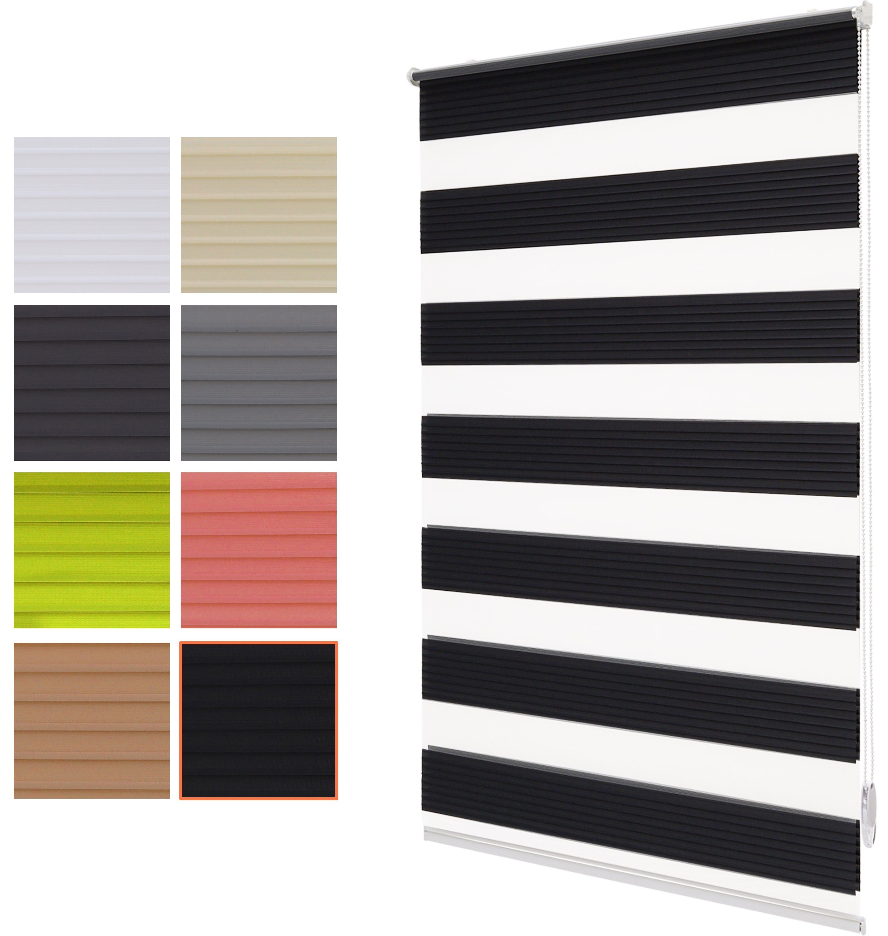 Doppelrollo Duo Rollo, Fensterrollo, Jalousien zum Klemmen