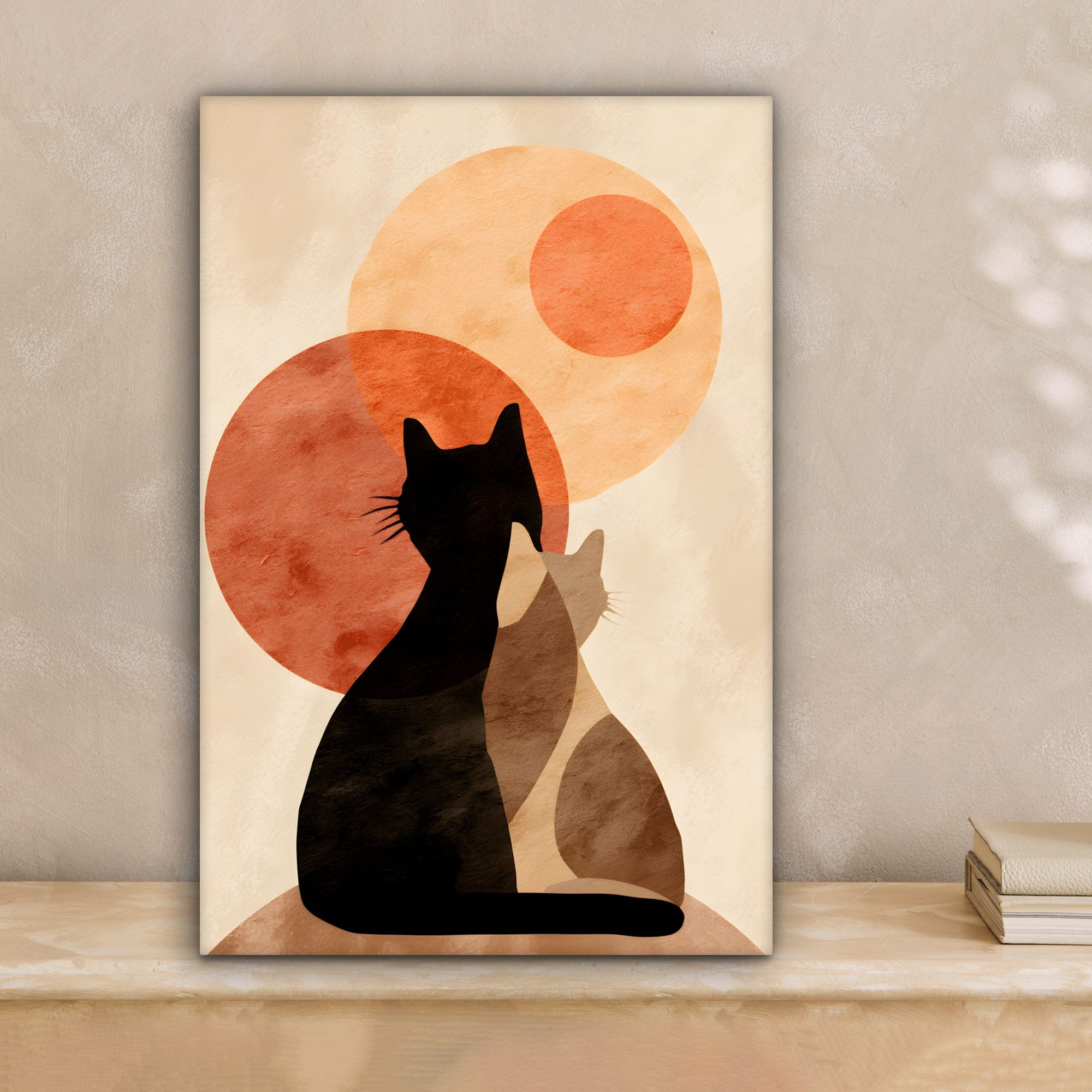 OneMillionCanvasses® Leinwandbild Katzen - Schwarz - günstig online kaufen
