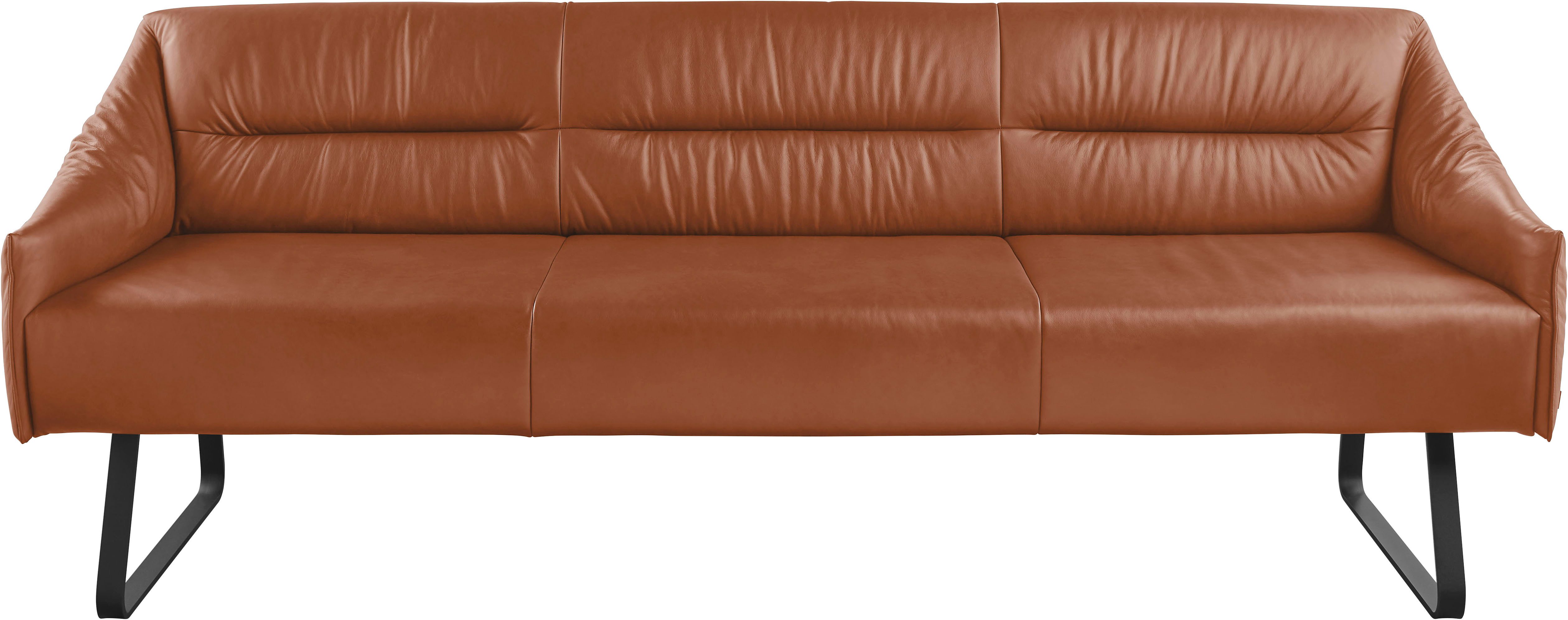 Musterring Essbank JustB! SP500 (1-St), Metallkufe schwarz, verschiedene Farben, Breite 220 oder 250 cm