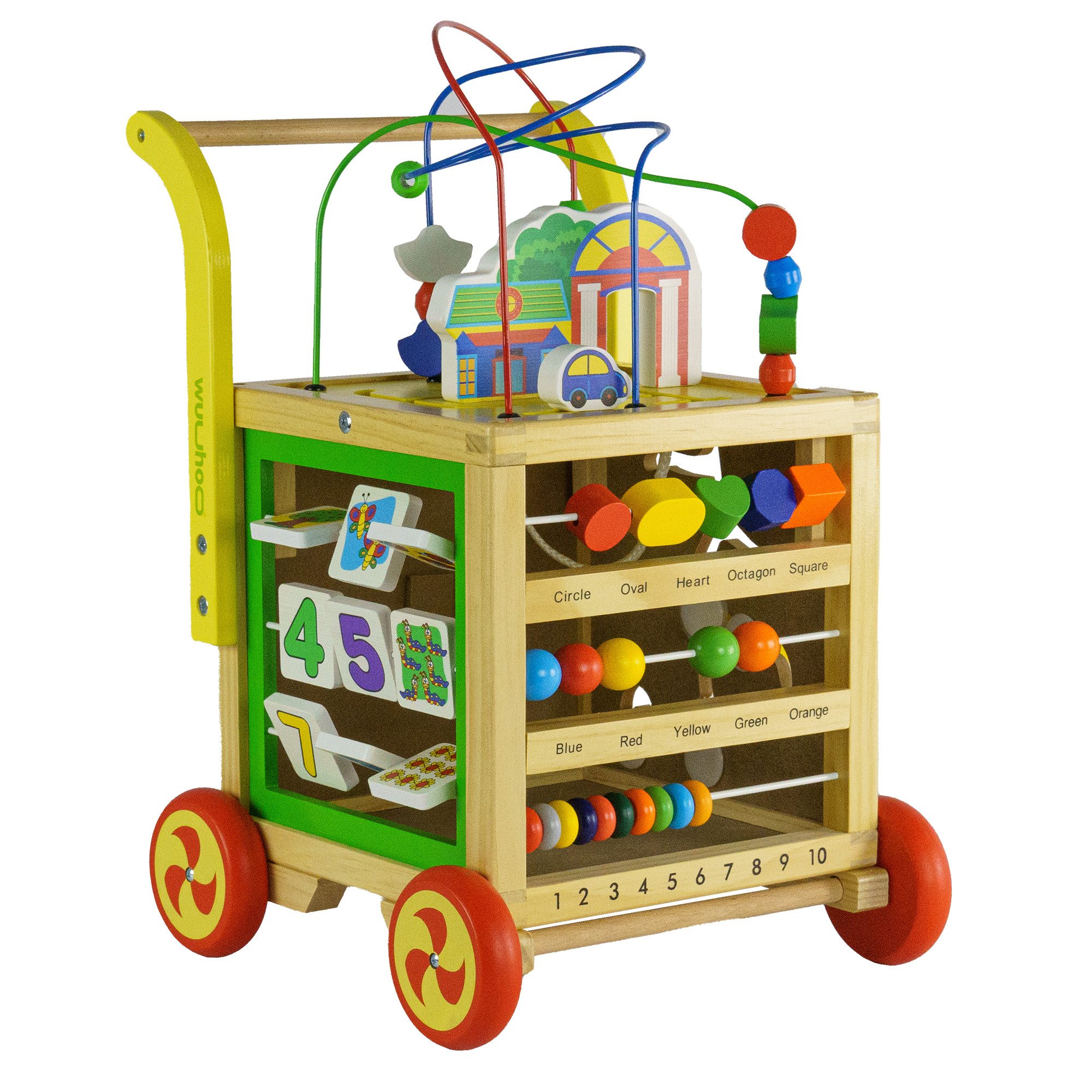 Lauflernwagen Lauflernwagen höhenverstellbar aus Holz Lauflernhi