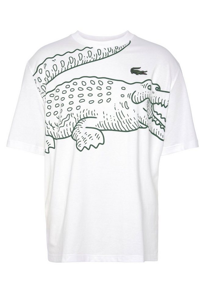 Lacoste T-Shirt T-SHIRT mit Logodruck und Stickerei