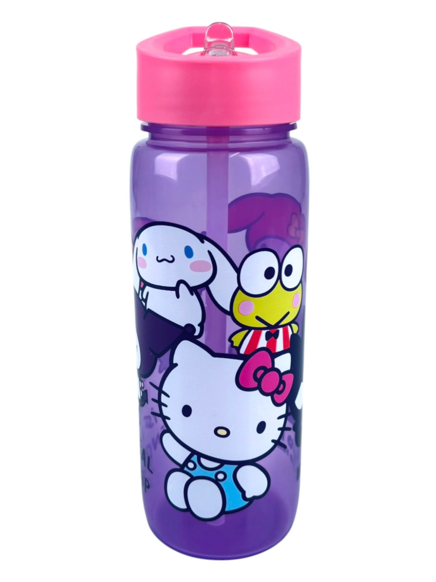 Hello Kitty Trinkflasche Hello Kitty & Friends, Kinderflasche mit Griff & Trinkkappe 600 ml