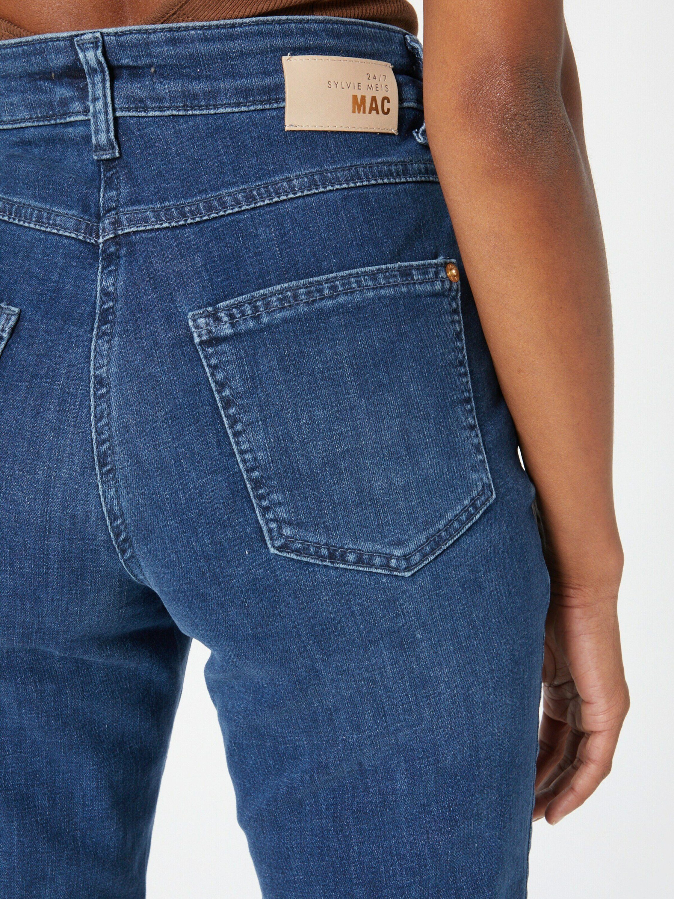 Mel Detail, Plain/ohne (1-tlg) 7/8-Jeans Weiteres Patches Details, MAC
